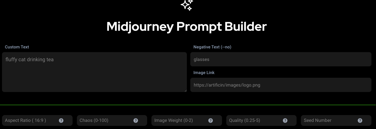 Midjourney Prompt Builder